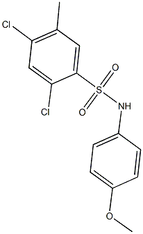 2,4-dichloro-N-(4-methoxyphenyl)-5-methylbenzenesulfonamide Struktur