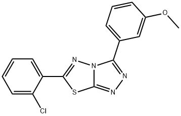 3-[6-(2-chlorophenyl)[1,2,4]triazolo[3,4-b][1,3,4]thiadiazol-3-yl]phenyl methyl ether Struktur