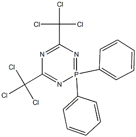 2,2-diphenyl-4,6-bis(trichloromethyl)-1,3,5,2lambda~5~-triazaphosphinine Struktur