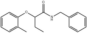 N-benzyl-2-(2-methylphenoxy)butanamide Structure