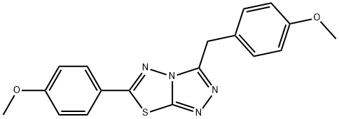 3-(4-methoxybenzyl)-6-(4-methoxyphenyl)[1,2,4]triazolo[3,4-b][1,3,4]thiadiazole Struktur