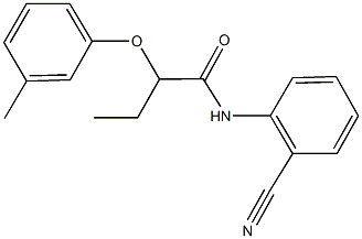 N-(2-cyanophenyl)-2-(3-methylphenoxy)butanamide Struktur
