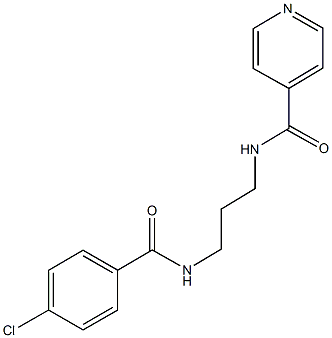 N-{3-[(4-chlorobenzoyl)amino]propyl}isonicotinamide Struktur