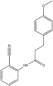 N-(2-cyanophenyl)-3-(4-methoxyphenyl)propanamide Struktur