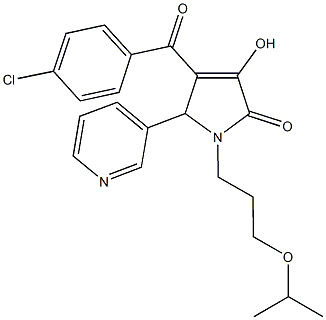 4-(4-chlorobenzoyl)-3-hydroxy-1-(3-isopropoxypropyl)-5-(3-pyridinyl)-1,5-dihydro-2H-pyrrol-2-one Struktur