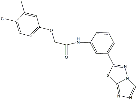 2-(4-chloro-3-methylphenoxy)-N-(3-[1,2,4]triazolo[3,4-b][1,3,4]thiadiazol-6-ylphenyl)acetamide Struktur