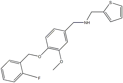 N-{4-[(2-fluorobenzyl)oxy]-3-methoxybenzyl}-N-(2-thienylmethyl)amine Struktur