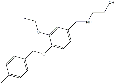 2-({3-ethoxy-4-[(4-methylbenzyl)oxy]benzyl}amino)ethanol Struktur