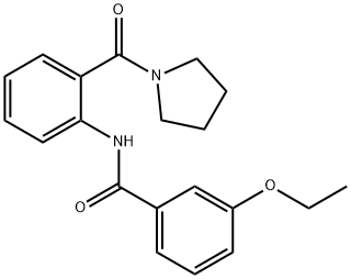 3-ethoxy-N-[2-(1-pyrrolidinylcarbonyl)phenyl]benzamide Struktur