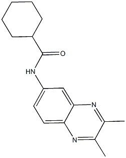 N-(2,3-dimethyl-6-quinoxalinyl)cyclohexanecarboxamide Struktur