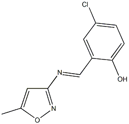 4-chloro-2-{[(5-methyl-3-isoxazolyl)imino]methyl}phenol Struktur