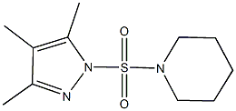 1-[(3,4,5-trimethyl-1H-pyrazol-1-yl)sulfonyl]piperidine Struktur