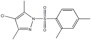 4-chloro-1-[(2,4-dimethylphenyl)sulfonyl]-3,5-dimethyl-1H-pyrazole Struktur
