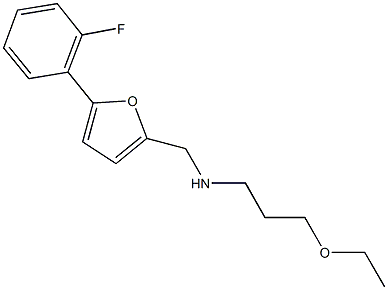 N-(3-ethoxypropyl)-N-{[5-(2-fluorophenyl)-2-furyl]methyl}amine Struktur