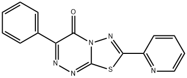3-phenyl-7-(2-pyridinyl)-4H-[1,3,4]thiadiazolo[2,3-c][1,2,4]triazin-4-one Struktur