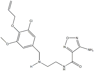 N-(2-{[4-(allyloxy)-3-chloro-5-methoxybenzyl]amino}ethyl)-4-amino-1,2,5-oxadiazole-3-carboxamide Struktur