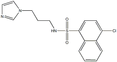 4-chloro-N-[3-(1H-imidazol-1-yl)propyl]-1-naphthalenesulfonamide Struktur