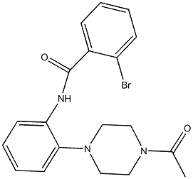 N-[2-(4-acetyl-1-piperazinyl)phenyl]-2-bromobenzamide Struktur