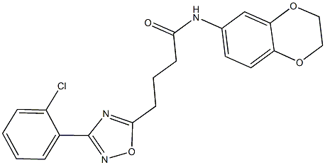 4-[3-(2-chlorophenyl)-1,2,4-oxadiazol-5-yl]-N-(2,3-dihydro-1,4-benzodioxin-6-yl)butanamide Struktur