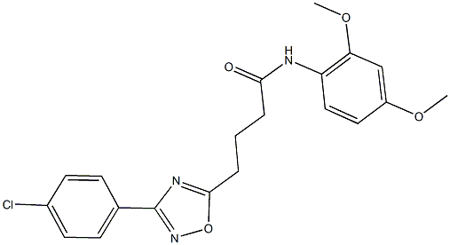 4-[3-(4-chlorophenyl)-1,2,4-oxadiazol-5-yl]-N-(2,4-dimethoxyphenyl)butanamide Struktur