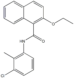 N-(3-chloro-2-methylphenyl)-2-ethoxy-1-naphthamide Struktur