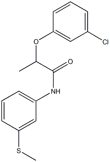 2-(3-chlorophenoxy)-N-[3-(methylsulfanyl)phenyl]propanamide Struktur