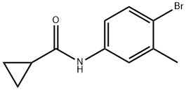 N-(4-bromo-3-methylphenyl)cyclopropanecarboxamide Struktur