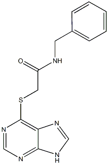 N-benzyl-2-(9H-purin-6-ylsulfanyl)acetamide Structure
