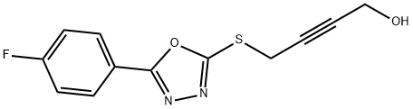4-{[5-(4-fluorophenyl)-1,3,4-oxadiazol-2-yl]sulfanyl}-2-butyn-1-ol|