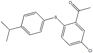 1-{5-chloro-2-[(4-isopropylphenyl)sulfanyl]phenyl}ethanone Struktur