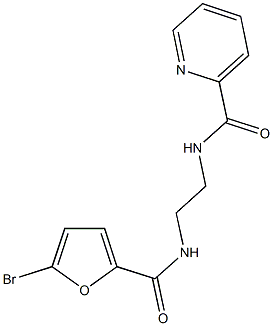 N-{2-[(5-bromo-2-furoyl)amino]ethyl}-2-pyridinecarboxamide Struktur