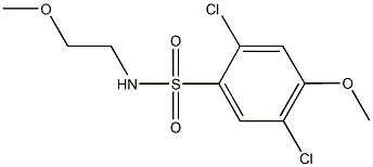 2,5-dichloro-4-methoxy-N-(2-methoxyethyl)benzenesulfonamide Structure