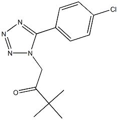 1-[5-(4-chlorophenyl)-1H-tetraazol-1-yl]-3,3-dimethyl-2-butanone Struktur