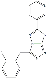 3-(2-fluorobenzyl)-6-(3-pyridinyl)[1,2,4]triazolo[3,4-b][1,3,4]thiadiazole Struktur
