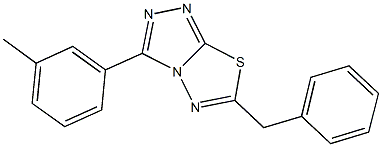 6-benzyl-3-(3-methylphenyl)[1,2,4]triazolo[3,4-b][1,3,4]thiadiazole Struktur