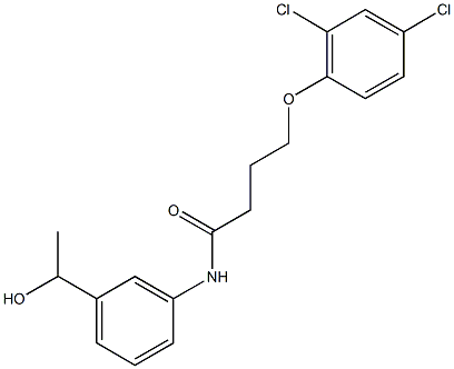 4-(2,4-dichlorophenoxy)-N-[3-(1-hydroxyethyl)phenyl]butanamide Structure