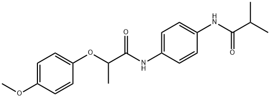 N-[4-(isobutyrylamino)phenyl]-2-(4-methoxyphenoxy)propanamide Struktur