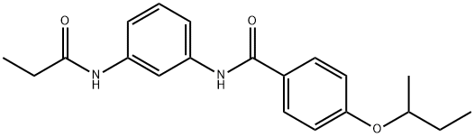 4-(sec-butoxy)-N-[3-(propionylamino)phenyl]benzamide Struktur