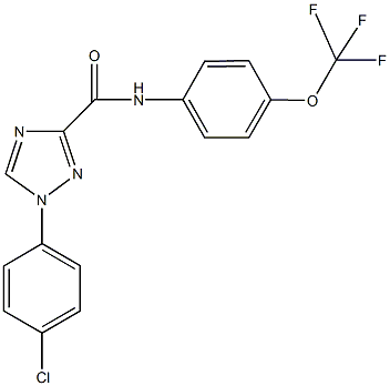 1-(4-chlorophenyl)-N-[4-(trifluoromethoxy)phenyl]-1H-1,2,4-triazole-3-carboxamide Struktur