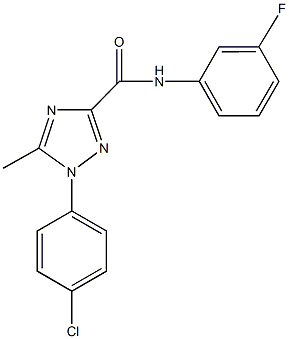 1-(4-chlorophenyl)-N-(3-fluorophenyl)-5-methyl-1H-1,2,4-triazole-3-carboxamide Struktur