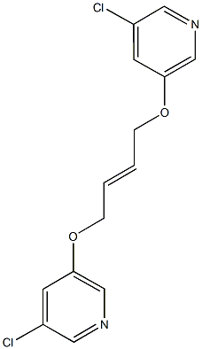 3-chloro-5-({4-[(5-chloro-3-pyridinyl)oxy]-2-butenyl}oxy)pyridine Struktur