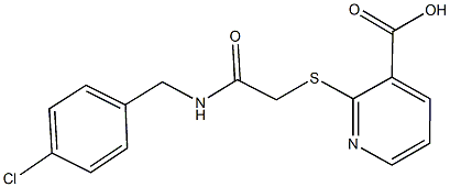 2-({2-[(4-chlorobenzyl)amino]-2-oxoethyl}sulfanyl)nicotinic acid Struktur