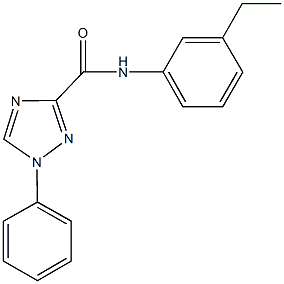 N-(3-ethylphenyl)-1-phenyl-1H-1,2,4-triazole-3-carboxamide Struktur