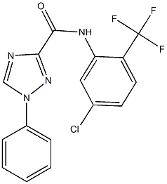 N-[5-chloro-2-(trifluoromethyl)phenyl]-1-phenyl-1H-1,2,4-triazole-3-carboxamide Struktur