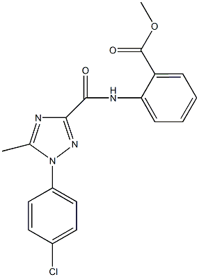 methyl 2-({[1-(4-chlorophenyl)-5-methyl-1H-1,2,4-triazol-3-yl]carbonyl}amino)benzoate Struktur