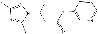 3-(3,5-dimethyl-1H-1,2,4-triazol-1-yl)-N-(3-pyridinyl)butanamide Structure