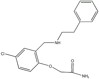 2-(4-chloro-2-{[(2-phenylethyl)amino]methyl}phenoxy)acetamide Struktur