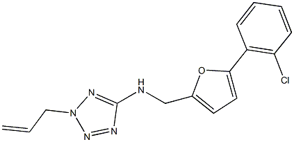 N-(2-allyl-2H-tetraazol-5-yl)-N-{[5-(2-chlorophenyl)-2-furyl]methyl}amine Struktur