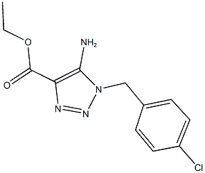 ethyl 5-amino-1-(4-chlorobenzyl)-1H-1,2,3-triazole-4-carboxylate Struktur