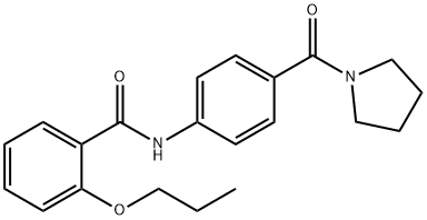 2-propoxy-N-[4-(1-pyrrolidinylcarbonyl)phenyl]benzamide Struktur